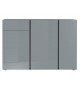 Buffet de séjour design gris graphite et verre gris