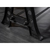 Table en bois grisé 220 cm - Pied métal industriel