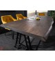 Table en bois grisé 220 cm - Pied métal industriel
