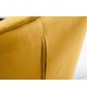 Chaise velours molletonnée design jaune-or