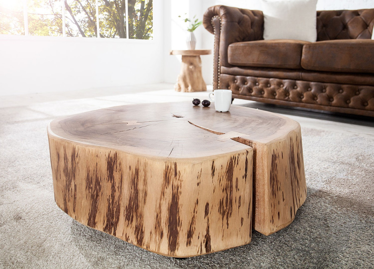 Table d'appoint, table basse / Bois massif Acacia