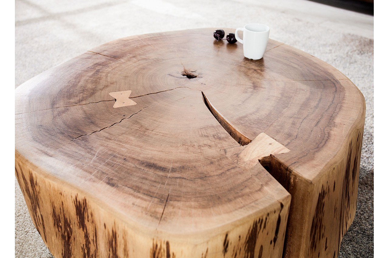 Table d'appoint de jardin 45x45x45cm en bois d'acacia