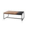 Table basse rectangulaire bois et métal