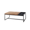 Table basse rectangulaire bois et métal