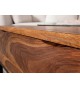 Table basse plateau relevable bois et métal