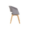 Chaise rétro vintage tissu gris clair