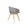 Chaise rétro vintage tissu gris clair