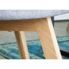 Chaise rétro vintage tissu gris clair
