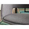 Chaise rétro vintage tissu gris clair