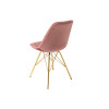 Chaise velours rose pieds métal doré