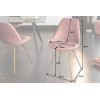 Chaise velours rose pieds métal doré