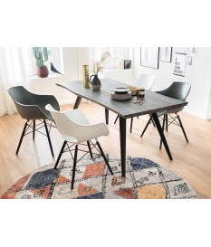 Table en bois chêne grisé 180 cm