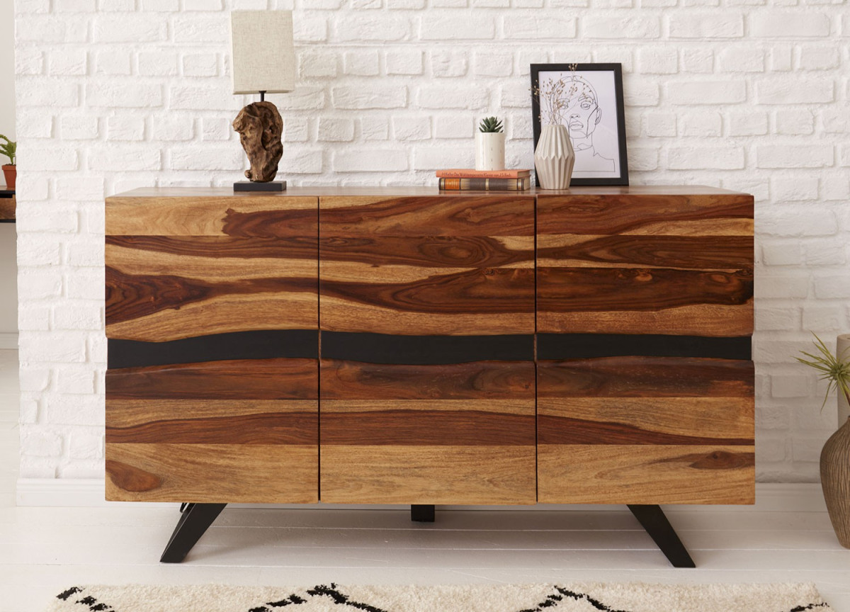 Buffet bois massif et métal 150 cm / Sesham