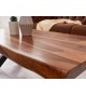 Table basse design bois massif et métal