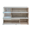 Buffet design gris clair et bois 120 cm