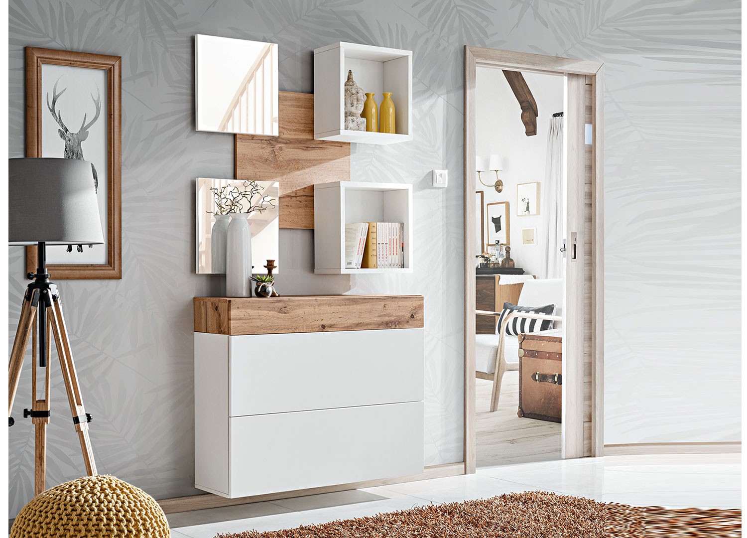 Get Armoire Murale De Rangement Moderne Chambre Pics