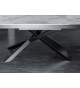 Table design en céramique effet marbre blanc