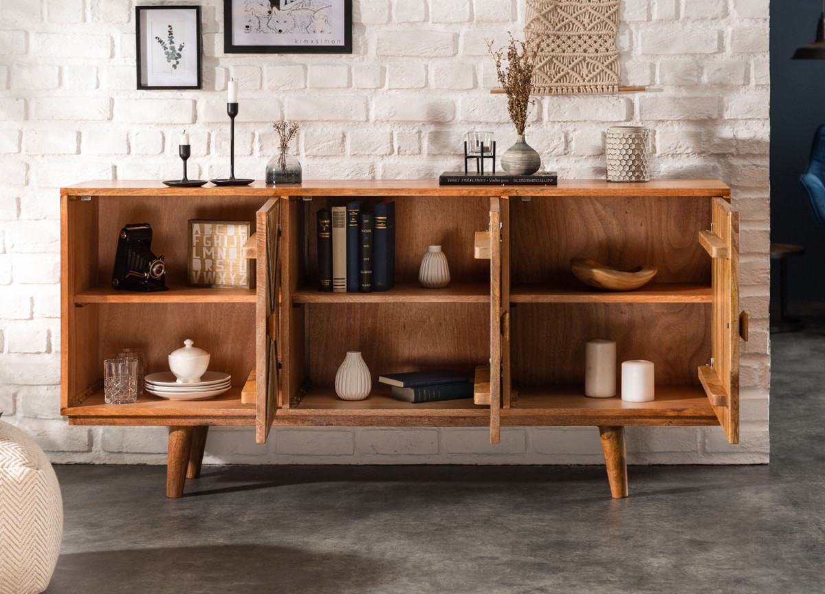 Buffet 3 portes avec 6 compartiments