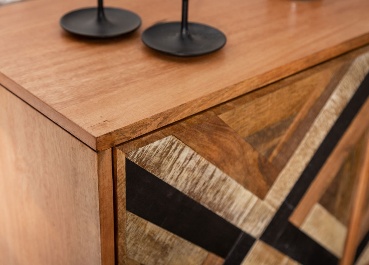 Buffet Multicolore en Bois Massif de Manguier