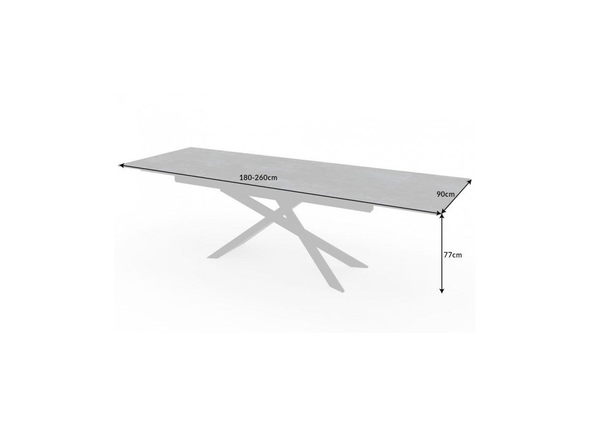 Table design 180-220-260 lave céramique