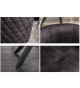 Chaise pivotante matelassée grise avec accoudoir