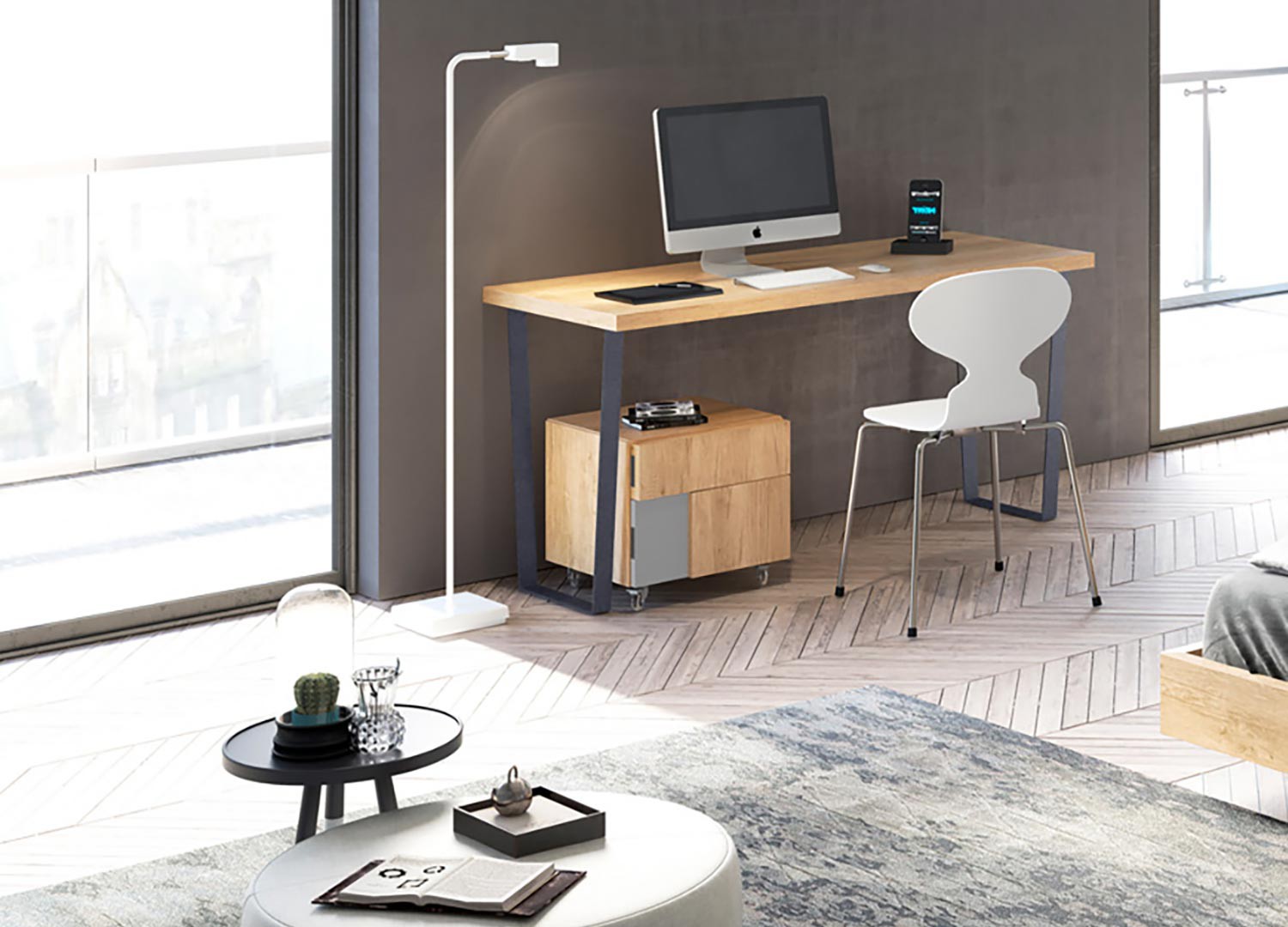 Bureau d'ordinateur en bois moderne, mobilier de bureau Simple et