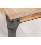 Table acier et bois industriel 200 cm