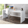 Bureau simple laqué blanc brillant 140cm