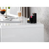 Bureau simple laqué blanc brillant 140cm