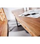 Table rectangulaire bois massif - Acier brossé