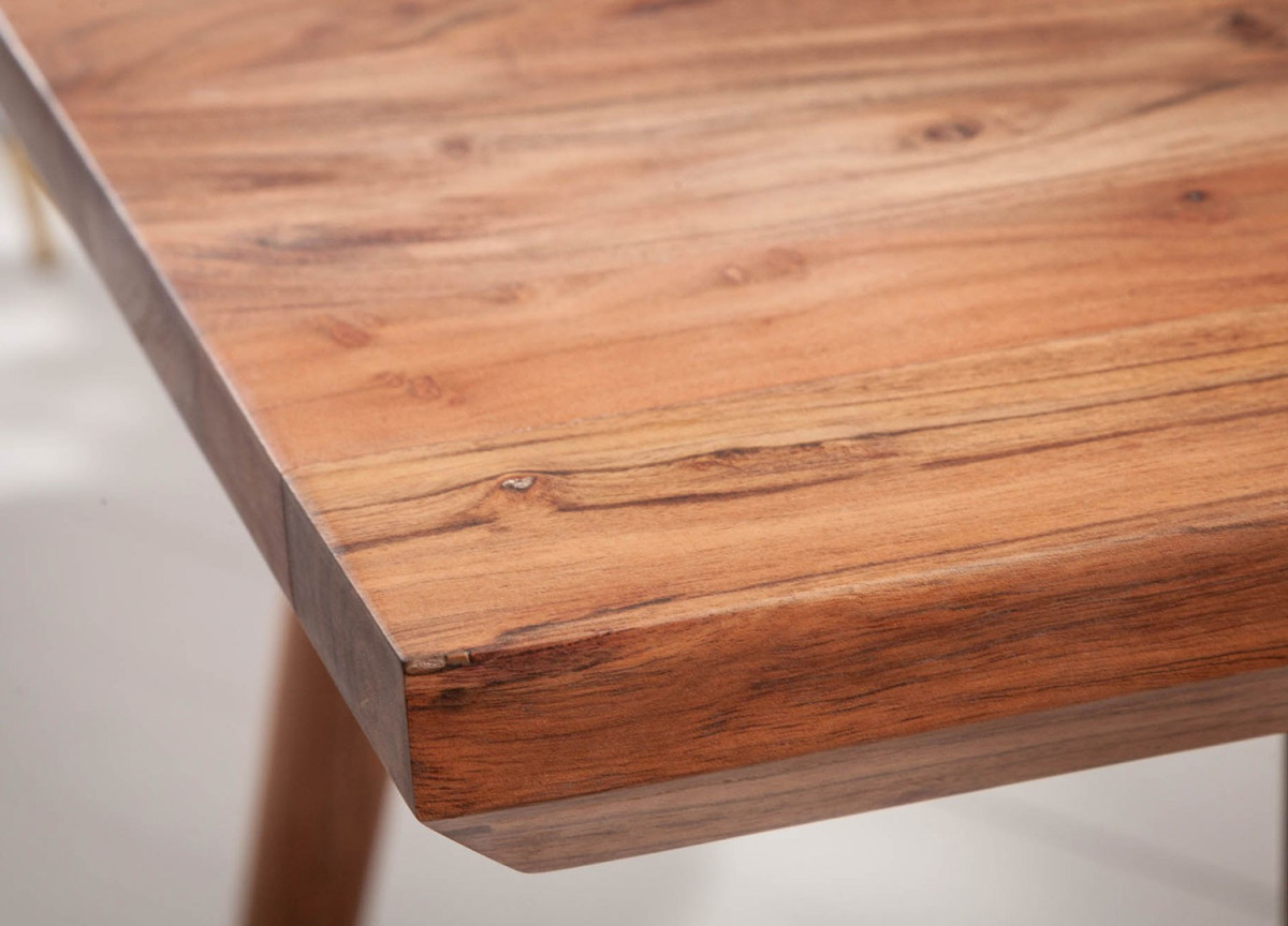 Table de Repas Scandinave en Bois d'Acacia