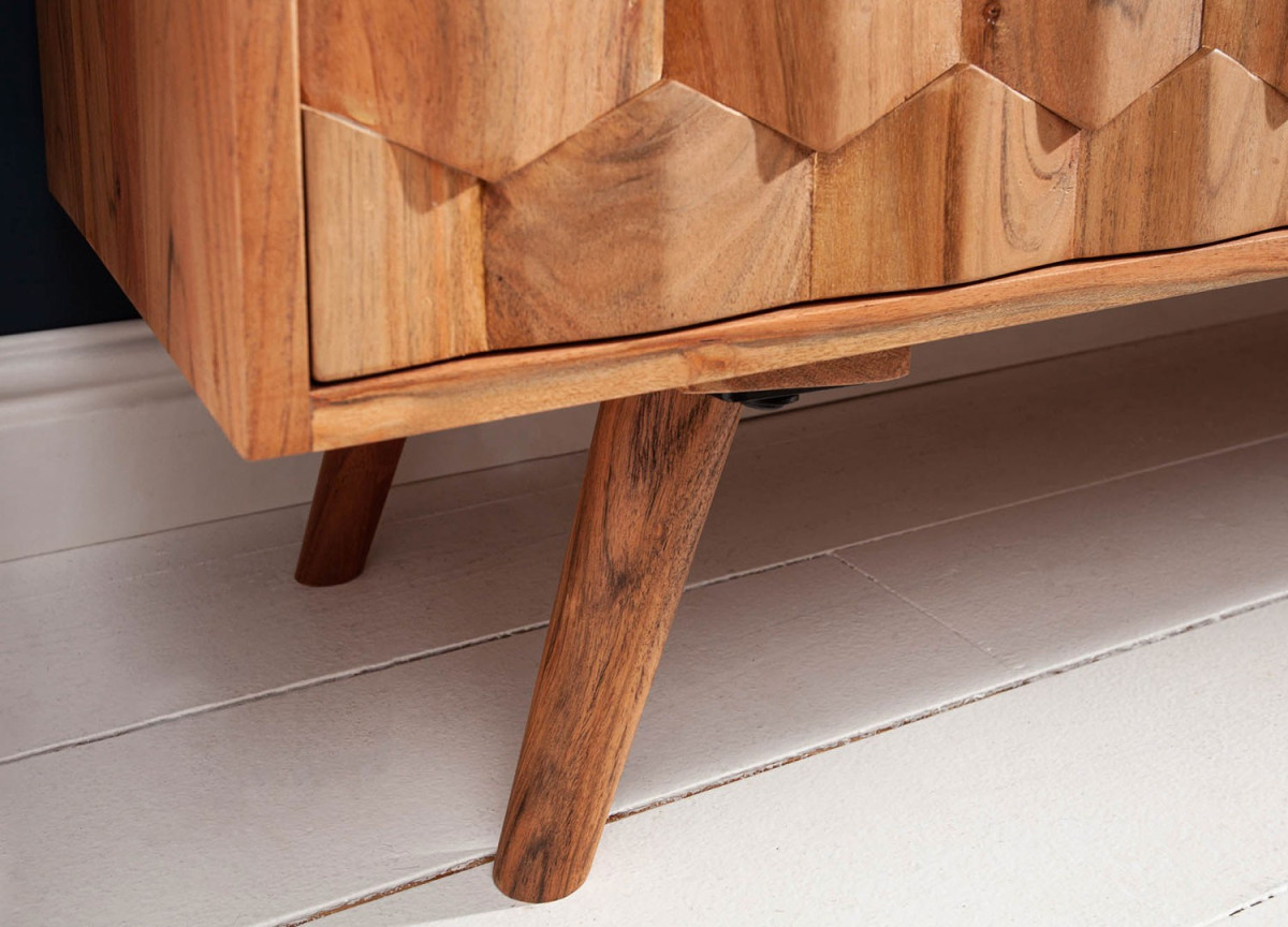 Buffet Scandinave en Bois Effet Marqueterie