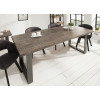 table à manger rectangulaire bois et métal