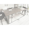 table à manger rectangulaire bois et métal