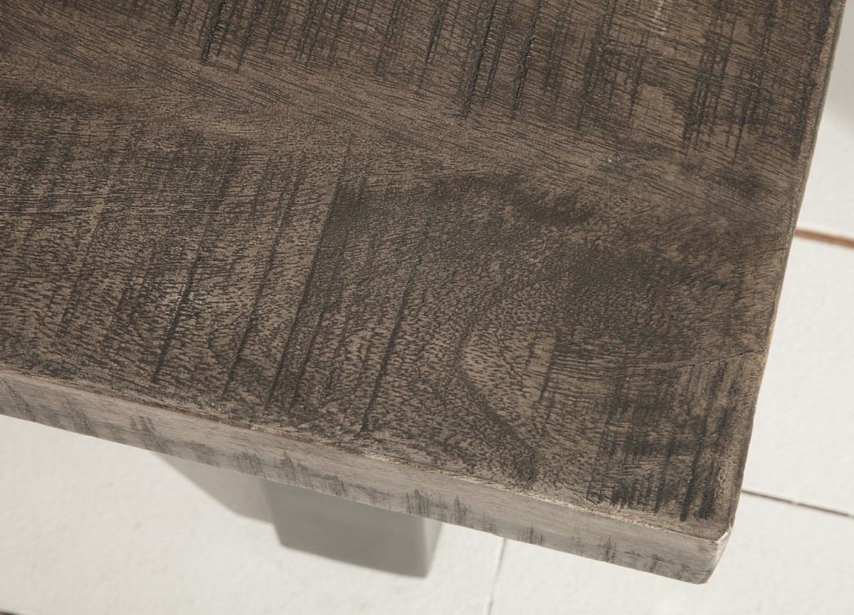Table basse rectangulaire en bois et pied métal design