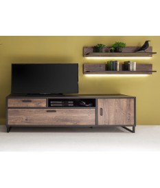 Meuble TV design bois et métal