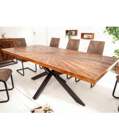 Table en bois de manguier 200cm - Pied central mikado
