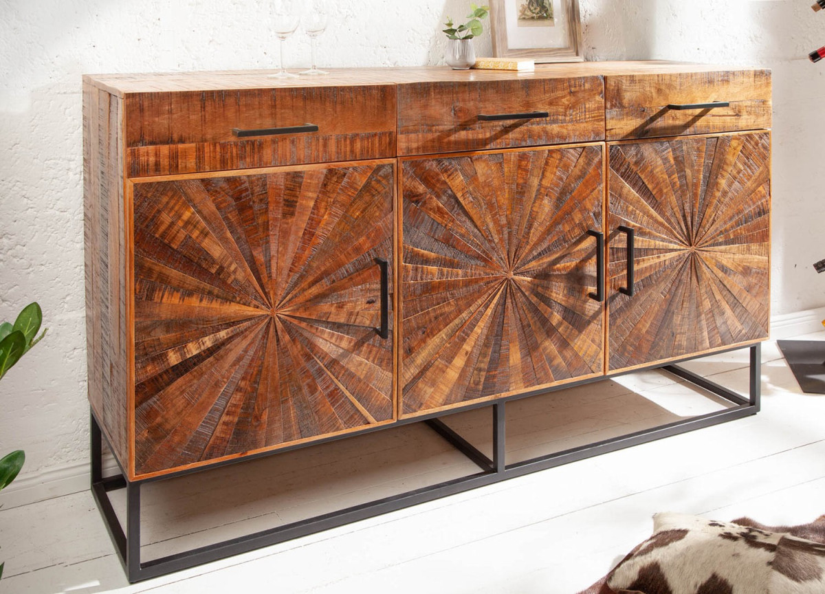 Buffet en bois massif de manguier original