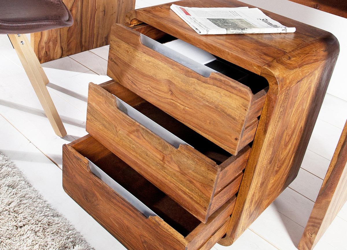 Bureau design en bois avec tiroirs