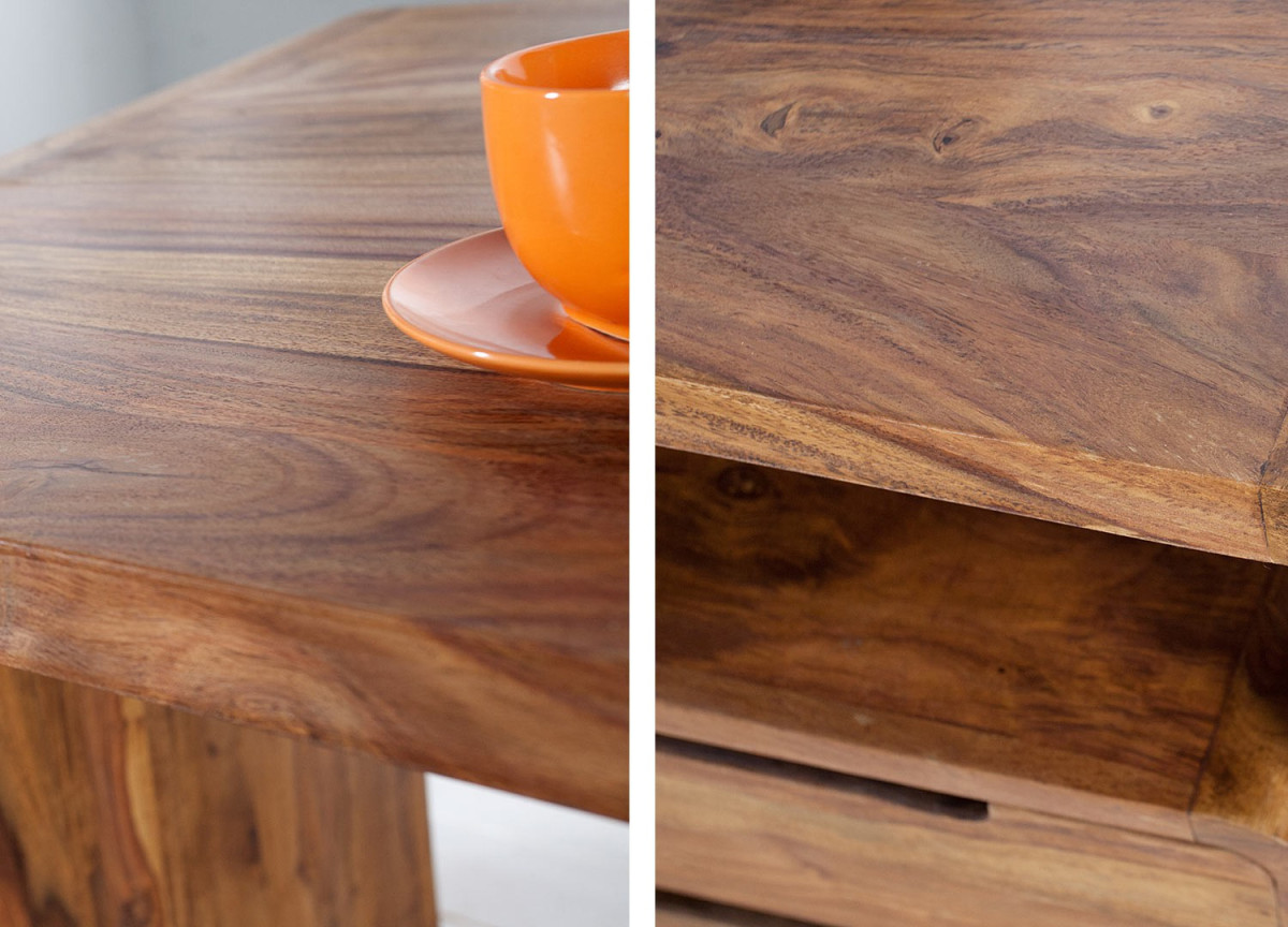 Bureau design en bois avec tiroirs