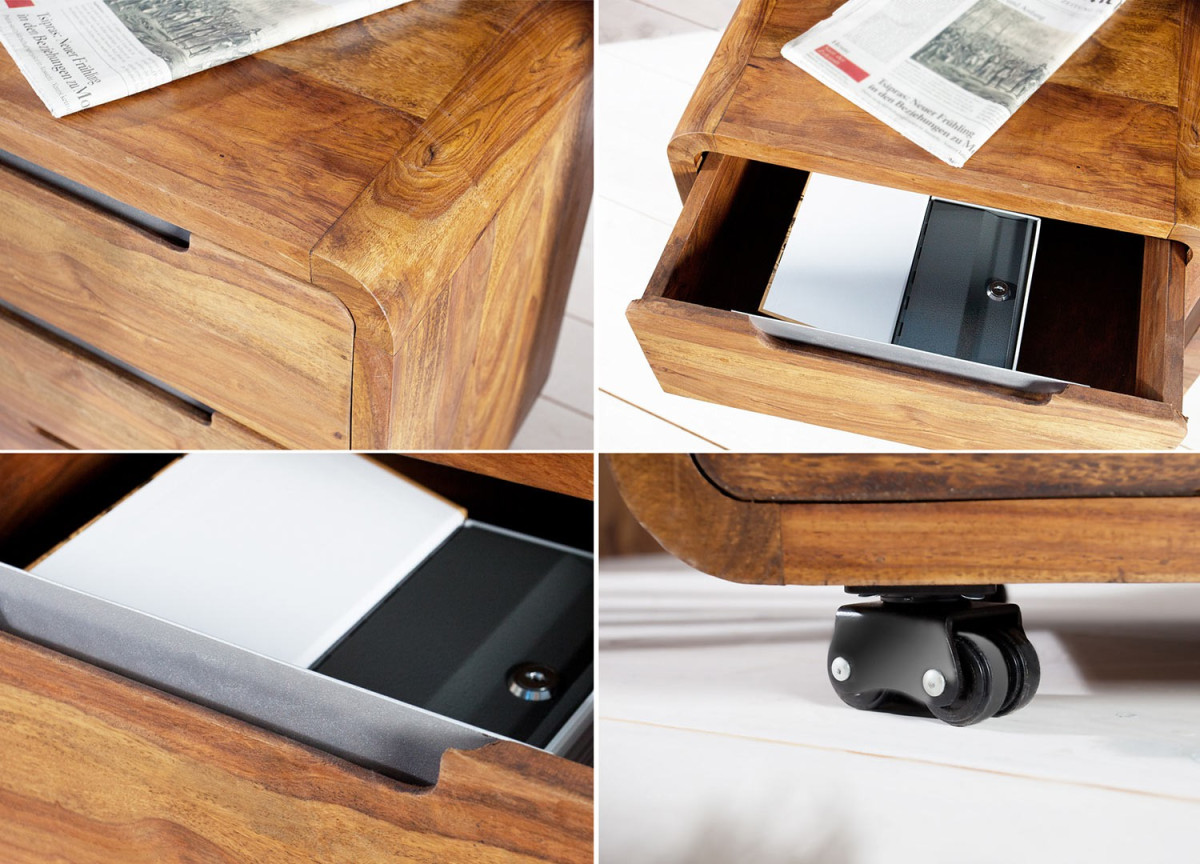 Bureau design en bois avec tiroirs