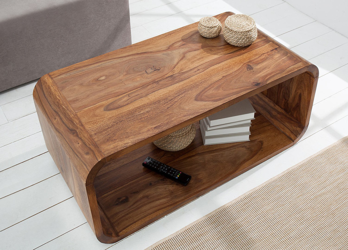Table basse bois de Sesham design