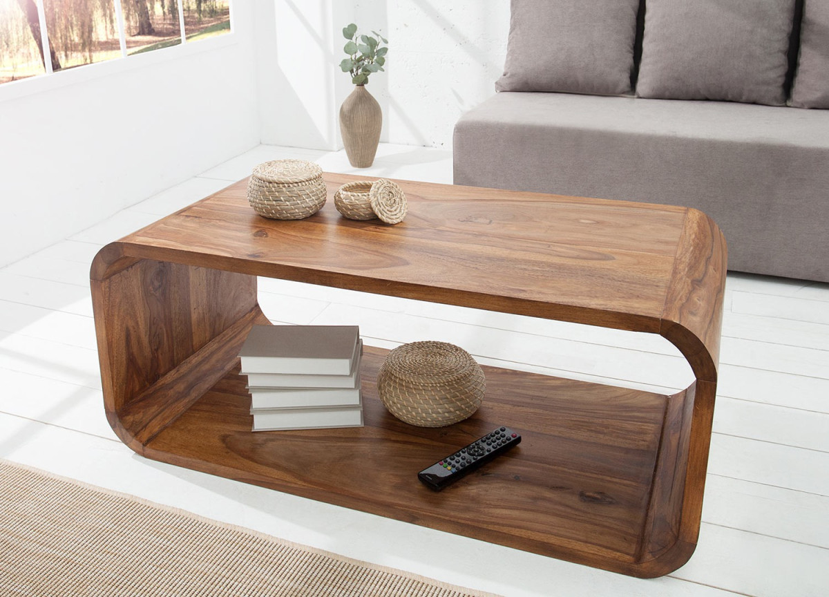 Table basse bois de Sesham design