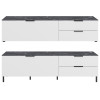 Meuble TV blanc - Gris effet marbre