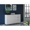 Buffet Blanc - Gris effet marbre 2P 3T