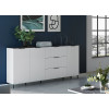 Buffet Blanc- Gris effet marbre 3P 3T