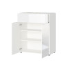 Commode blanche - Verre blanc 2P 1T