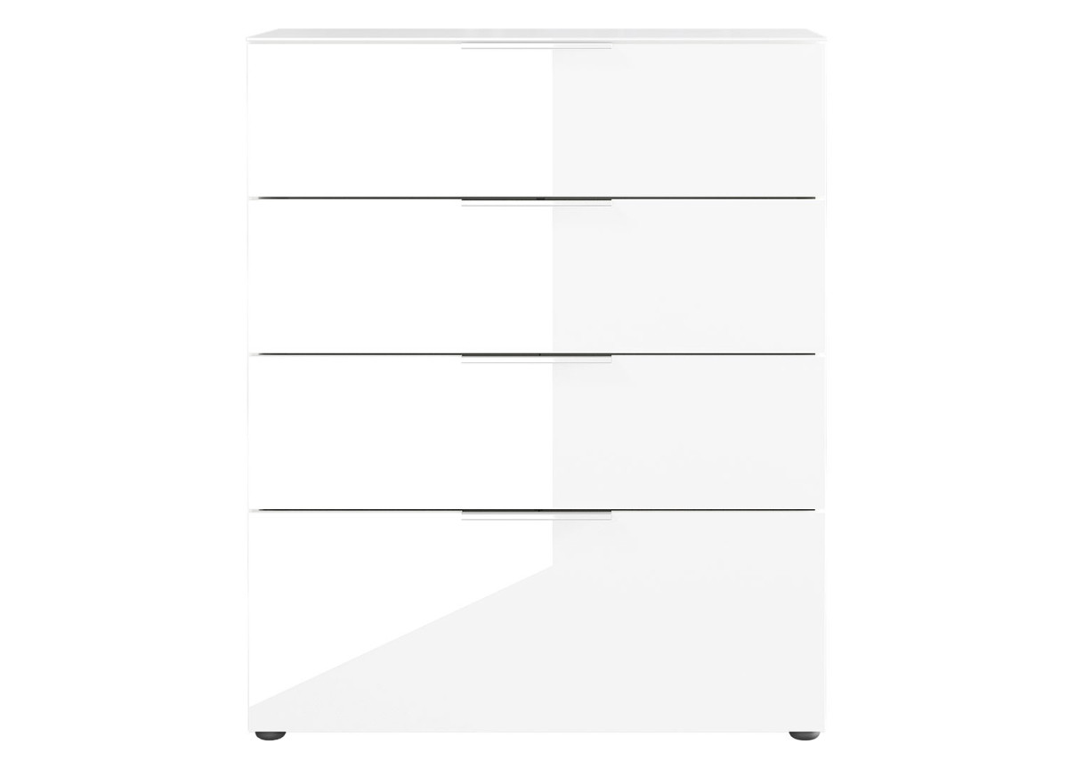 Commode à tiroir blanche - Verre blanc