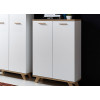 Armoire de classement blanc et bois scandinave