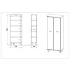 Armoire de classement haute blanche et bois scandinave